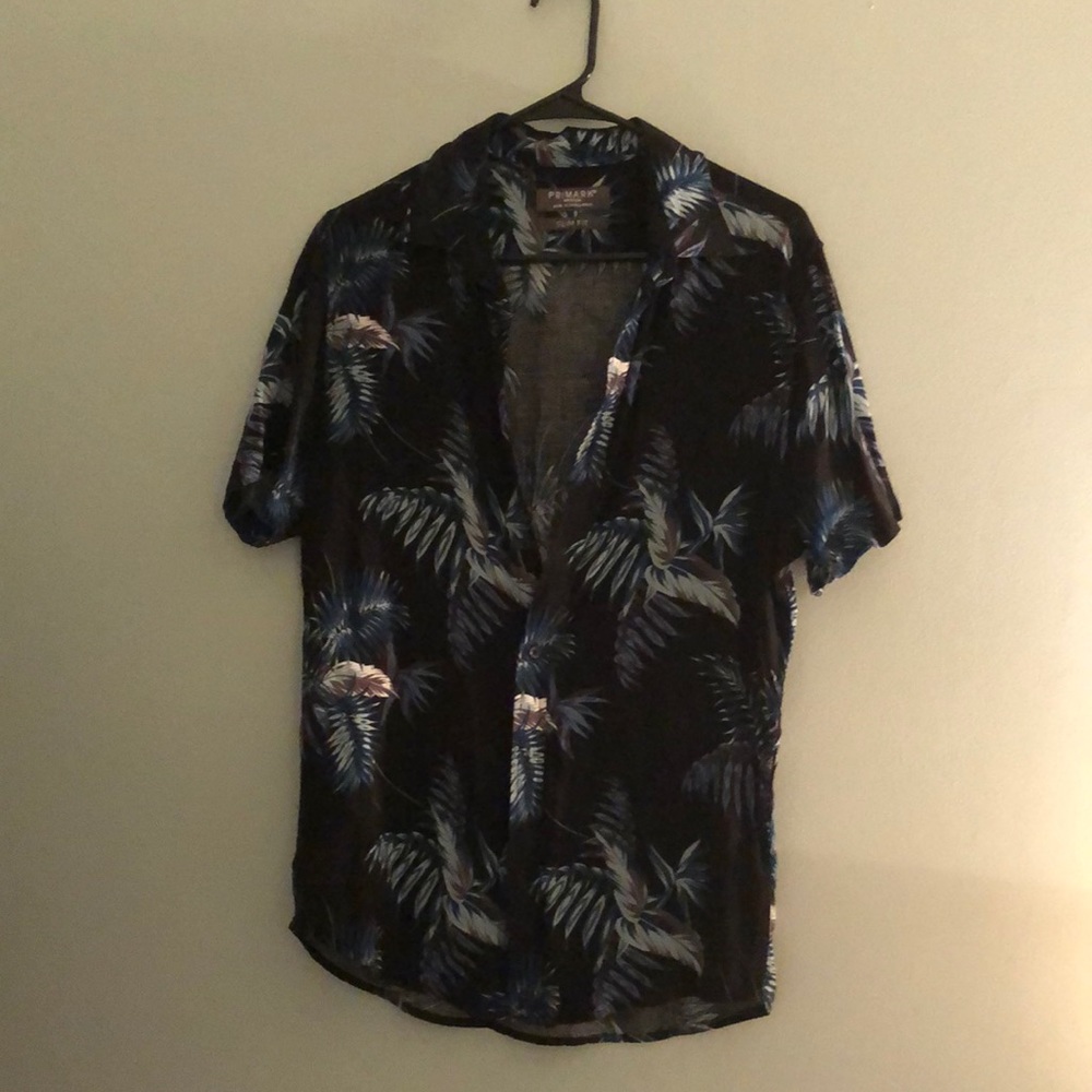 Slim fit Hawaiian print button up